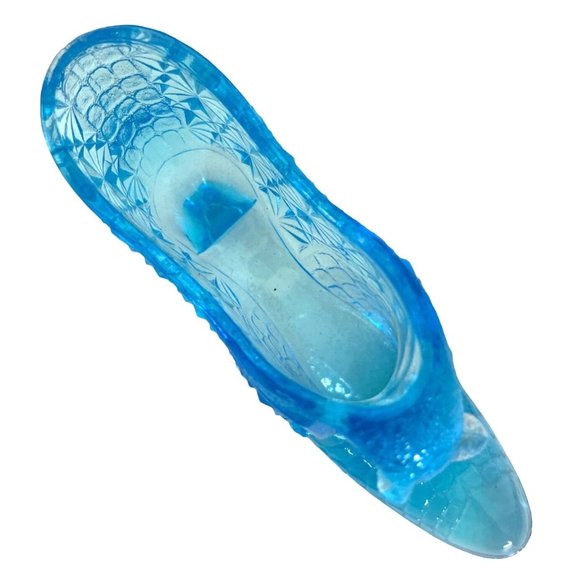 Fenton Cat Shoe Slipper Daisy and Button Aqua Blue Turquoise Vintage 1970's 5.5" - Picture 7 of 8